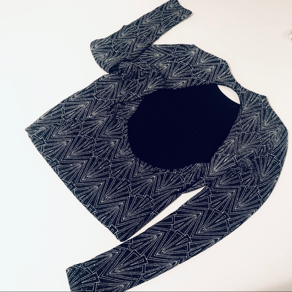 NWOT H&M BLACK GLITTER PATTERN BODYCON DRESS - Picture 6 of 9